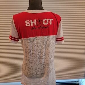 Springfield Armory Shoot Like A Girl Burnout V-Neck Top